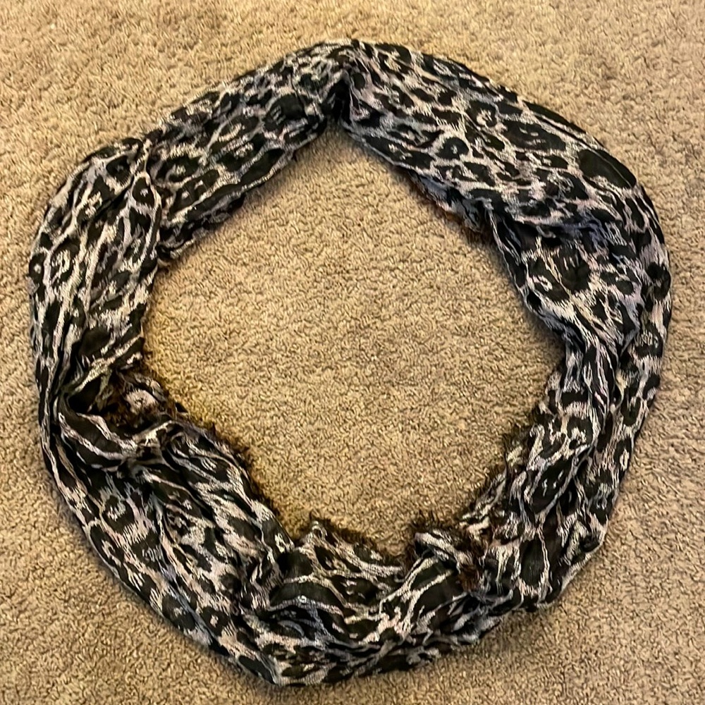 Leopard print infinity scarf